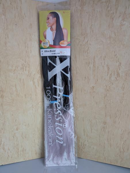 X-Pression Ultra Braid T1B/Lilac, 100% Kanekalon 160g